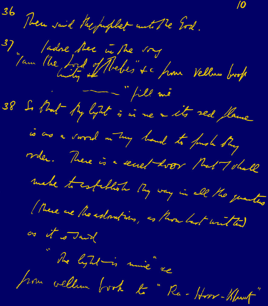 Liber Al - chapter 3, page 10